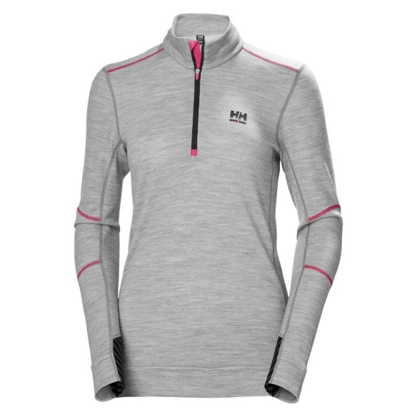 T-SHIRT THERMIQUE FEMME HH LIFA MERINO DEMI ZIP
