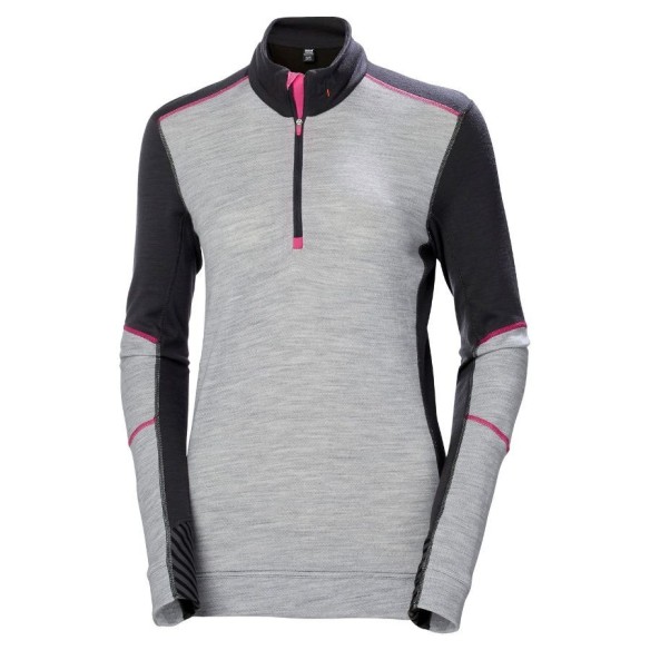 CAMISETA TÉRMICA MUJER HH LIFA MERINO MEDIA CREMALLERA