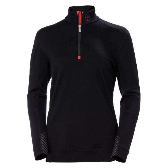 T-SHIRT THERMIQUE FEMME HH LIFA MERINO DEMI ZIP