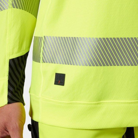 CAMISETA HH LIFA ACTIVE HI VIS MEDIA CREMALLERA