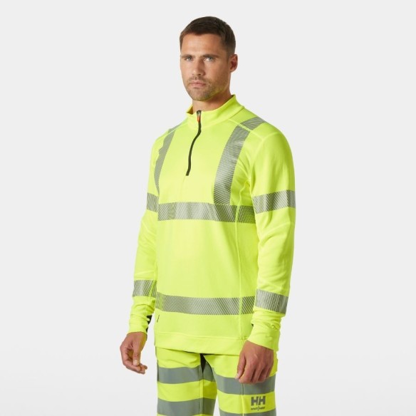 CAMISETA HH LIFA ACTIVE HI VIS MEDIA CREMALLERA