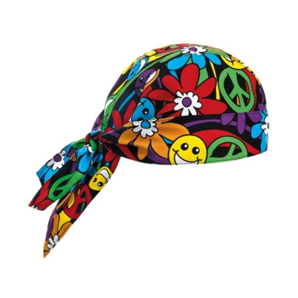 Chapeau de pirate de cuisine PEACE AND LOVE (Pack 2 un.) | Egochef
