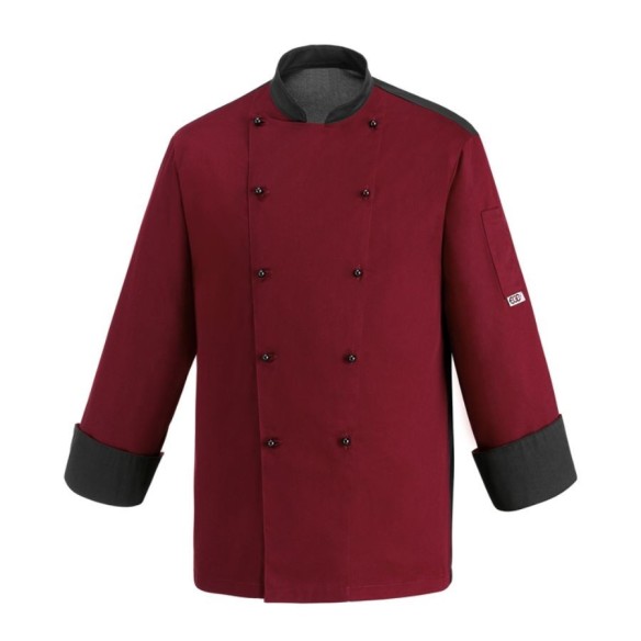 Chaqueta de cocina COLOR BORDEAUX Egochef | Veslab