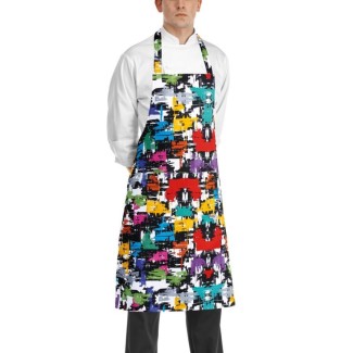 Davantal de cuina amb peto estampat GRAPHIC | Egochef