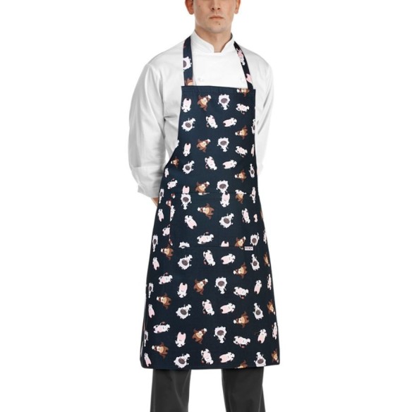 Tablier de cuisine avec bavette imprimé PUPPIES | Egochef