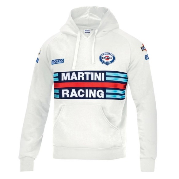 Sudadera con capucha Sparco Martini Racing blanca | Veslab