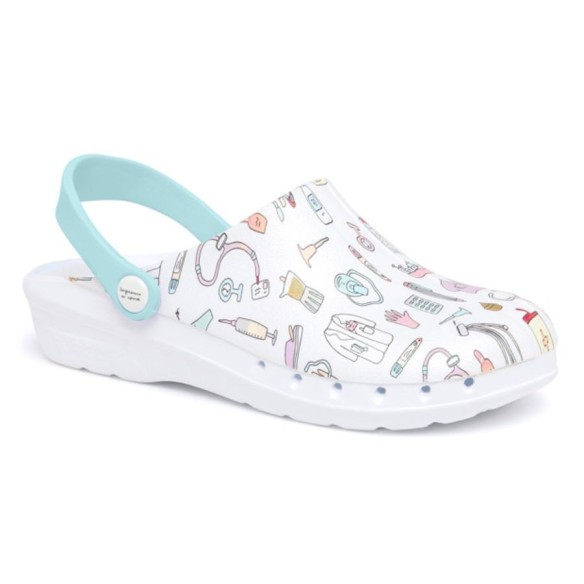 Zuecos Enfermera en apuros x Suecos® - Zuecos Aquamarine