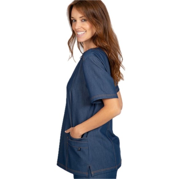 Joana Denim Medical Blouse for Women Gary's | Veslab