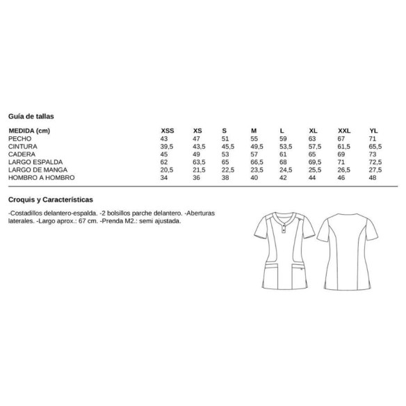 Joana Denim Medical Blouse for Women Gary's | Veslab