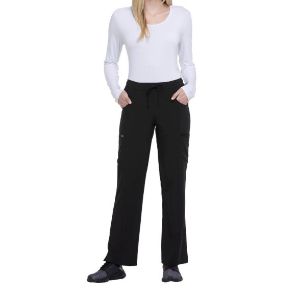 Pantalones sanitario de Tiro Medio Mujer negro