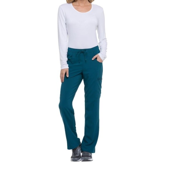 Pantalones sanitario de Tiro Medio Mujer azul