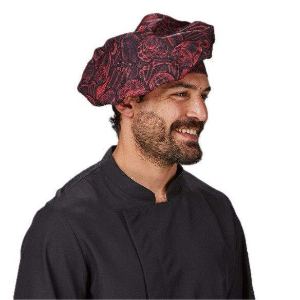 Toque de cuisine imprimée avec velcro | Uniformes Gary's | Veslab