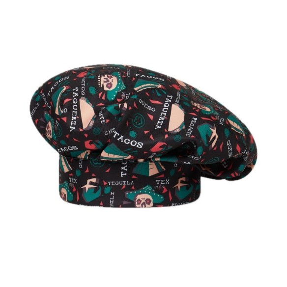 Printed Kitchen Hat with Velcro | Uniformes Gary's | Veslab