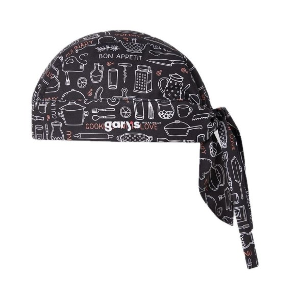 Gorro pirata de cuina estampat Microfibra | Uniformes Gary's