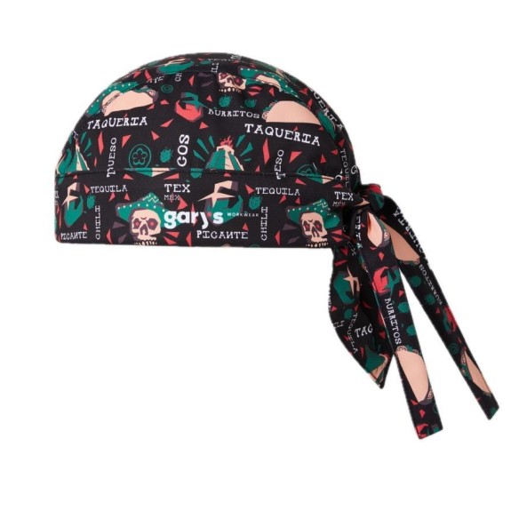 Gorro pirata de cuina estampat Microfibra | Uniformes Gary's