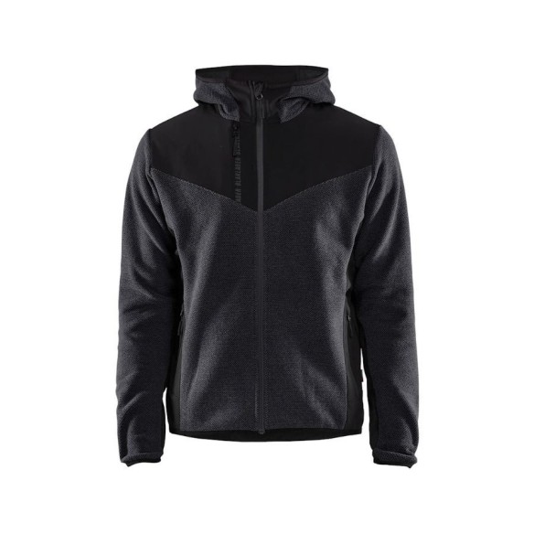 Knitted jacket with softshell | Blaklader workwear | VESLAB.COM