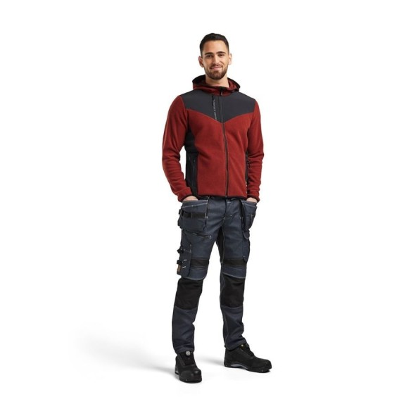 Knitted jacket with softshell | Blaklader workwear | VESLAB.COM