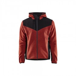 Chaqueta de Punto con Softshell rojo
