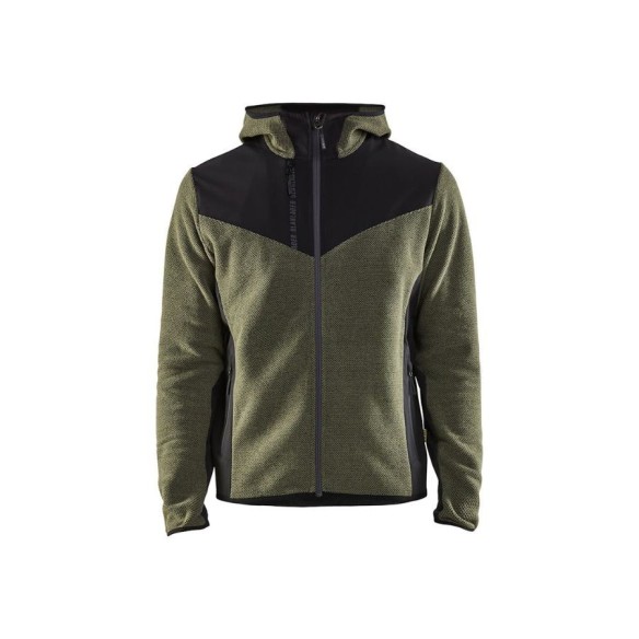 Knitted jacket with softshell | Blaklader workwear | VESLAB.COM