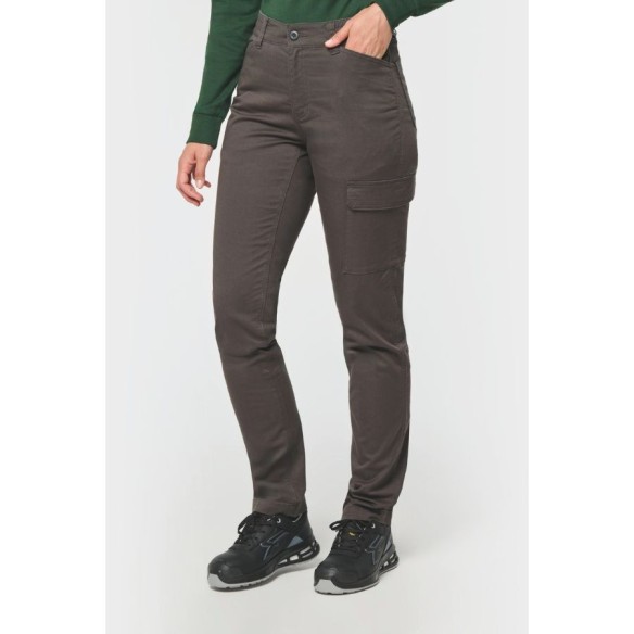 Pantalón Stretch de Algodón Unisex gris mujer