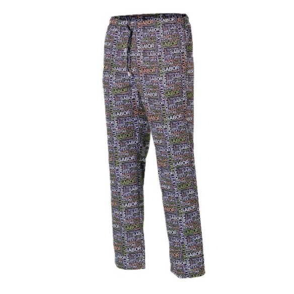 Pantalón de cocina estampado unisex microfibra | Uniformes Gary's