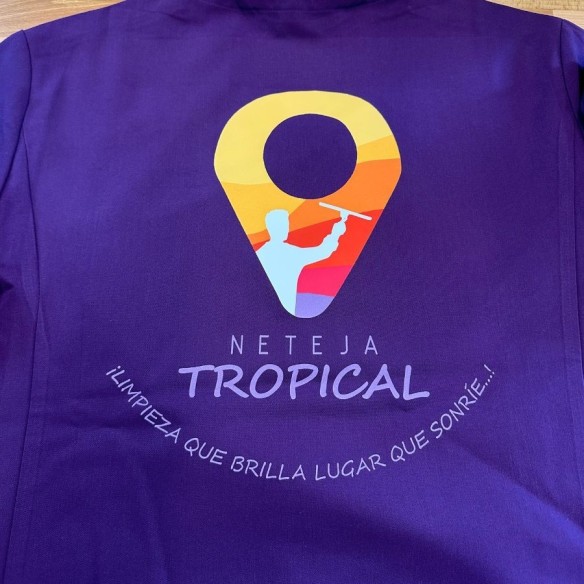 Back vinyl printed logo