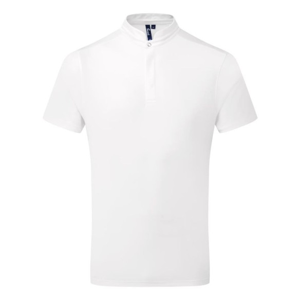 Polo de chef à manches courtes Coolchecker blanc