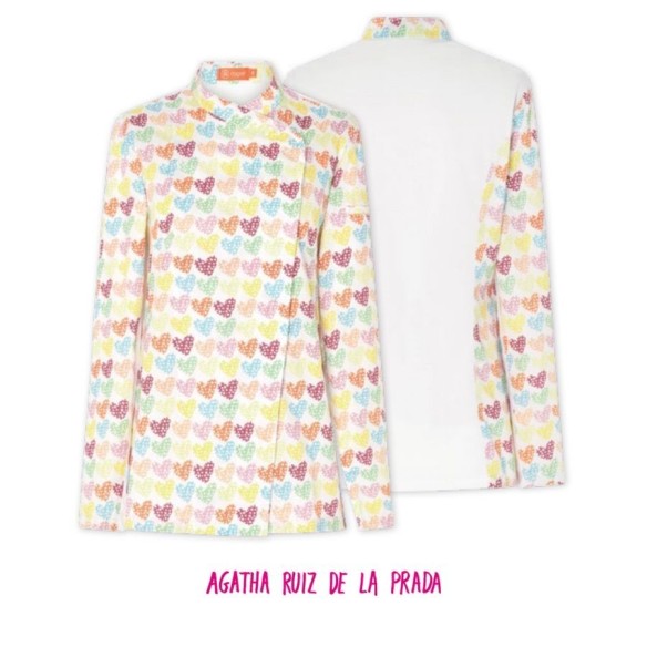 Chaqueta de cocina para mujer HEARTS | Uniforme Roger