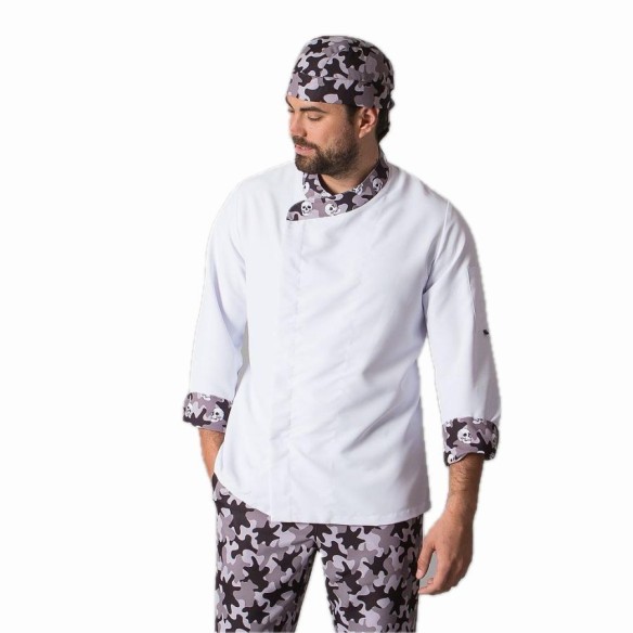 Chaqueta de cocina estampada MILITAR | Uniformes  Gary's