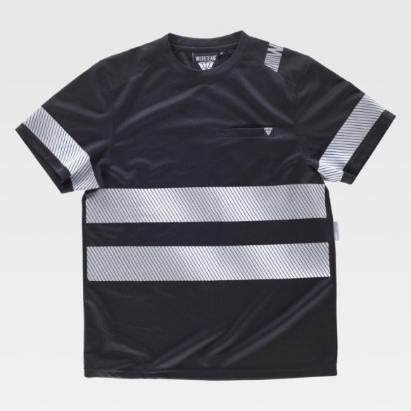 T-shirt à manches courtes avec bandes réfléchissantes
