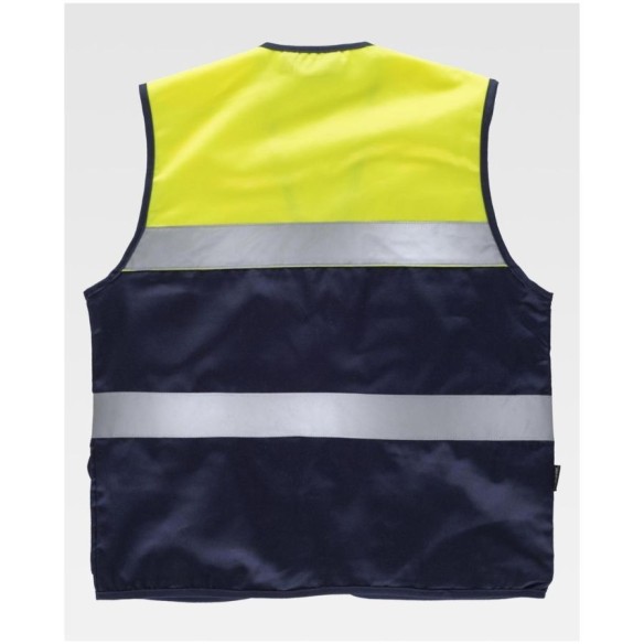 Safari vest with reflective tape | Workteam high visibility | VESLAB.COM