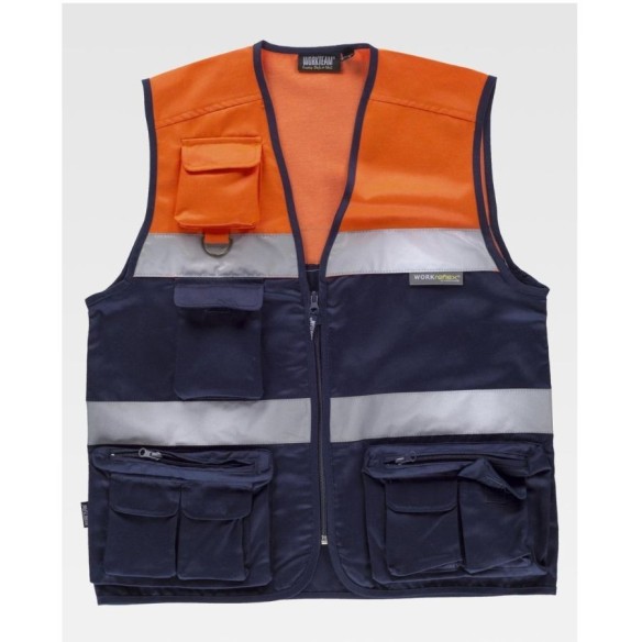 Chaleco Safari con Cintas Reflectantes frontal
