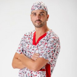 Casquette bandana médicale imprimée M860