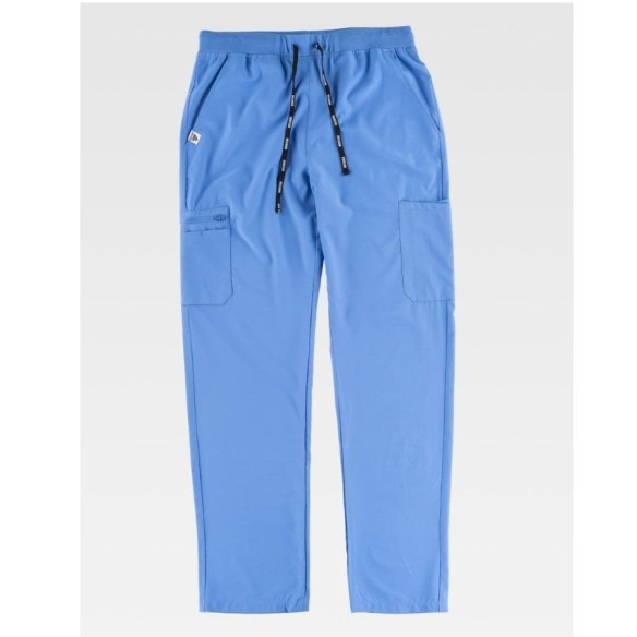 Pantalon extensible unisexe bleu