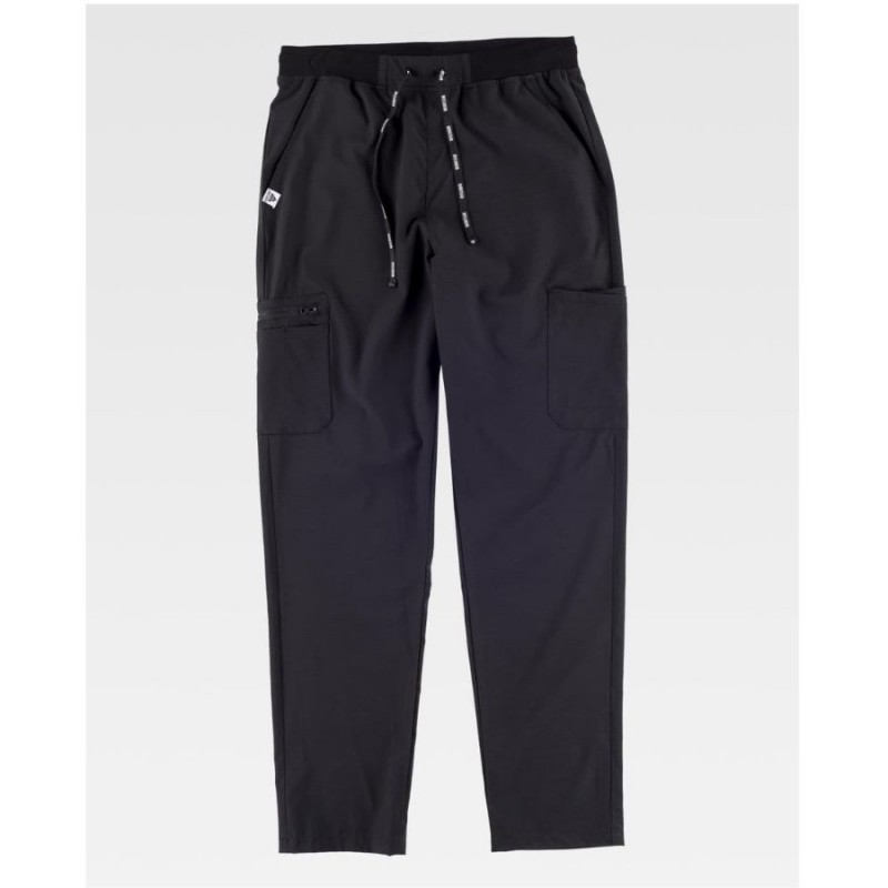 Pantalón Unisex con Tejido Elástico negro