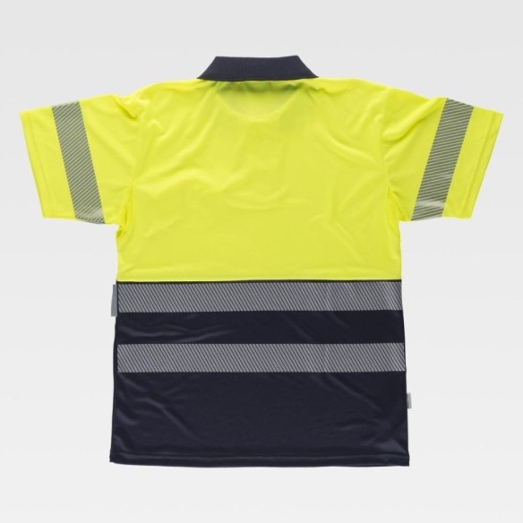 High-visibility two-tone short-sleeved polo shirt | Workteam uniforms | VESLAB.COM