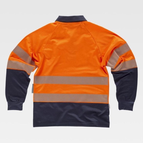High-visibility two-tone short-sleeved polo shirt | Workteam uniforms | VESLAB.COM