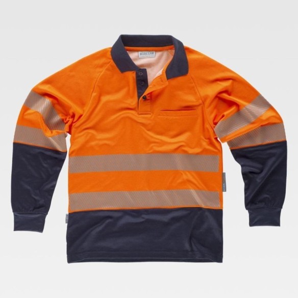 Polo haute visibilité bicolore à manches courtes | VESLAB.COM