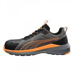 Zapatillas de seguridad Puma SLIDE Grey/Orange Low - lateral | Veslab