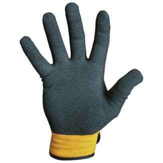 Guantes de jardinería nylon - amarillo   - dorsal| Veslab 2