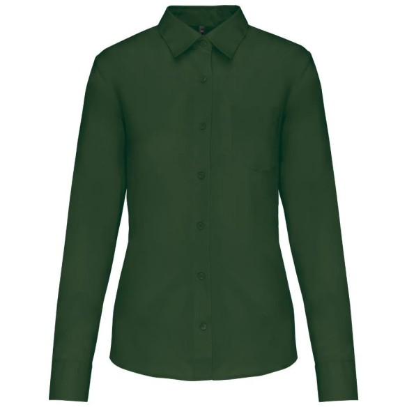 Camisa de manga larga para mujer - verde bosque | Veslab