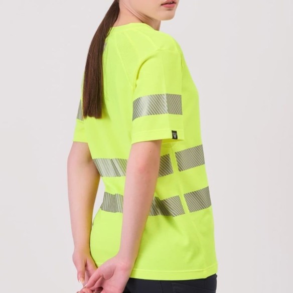 Camiseta Alta Visibilidad de Manga Corta en Micropiqué espalda