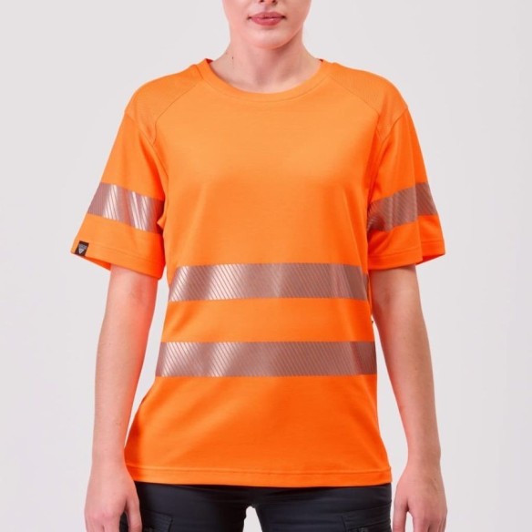 T-shirt micropiqué haute visibilité à manches courtes | VESLAB.COM