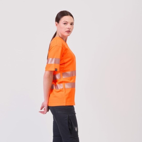 T-shirt micropiqué haute visibilité à manches courtes | VESLAB.COM