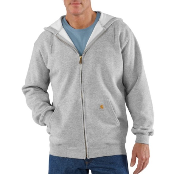 Sudadera Carhartt con Cremallera y Capucha Loose Fit hombre gris