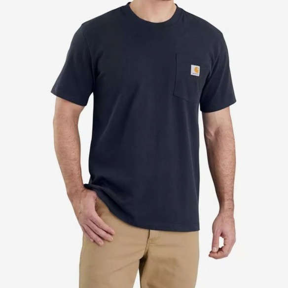 Camiseta Regular Fit Carhartt con Bolsillo 103296 negra | Veslab