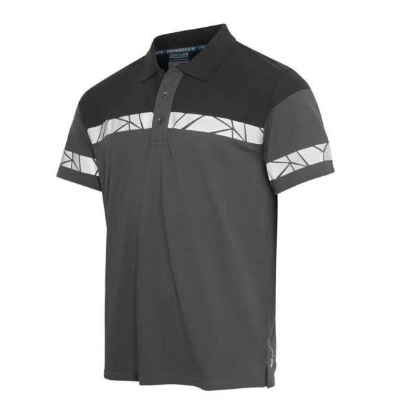 Projob 9910-High visibility VIS Polo Piqué grey