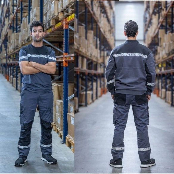 Pantalon de travail 9910-VIS gris 6