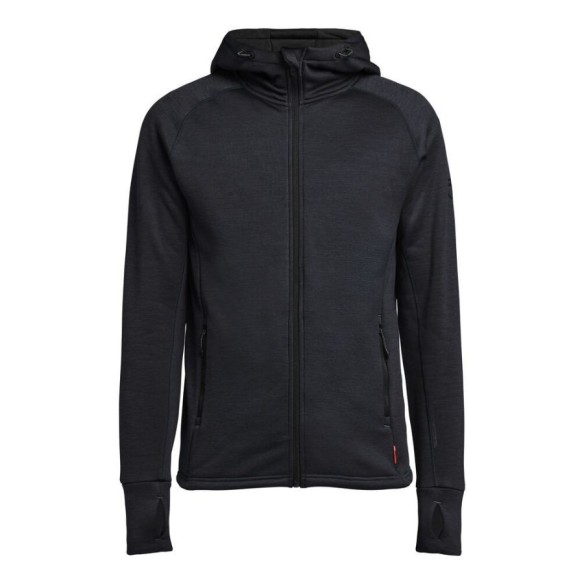 Men's technical zip-up black sweatshirt