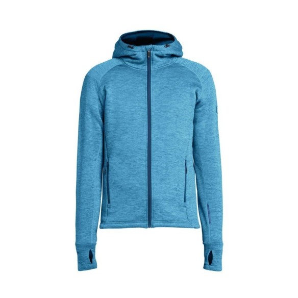 Sweat-shirt technique zippé bleu